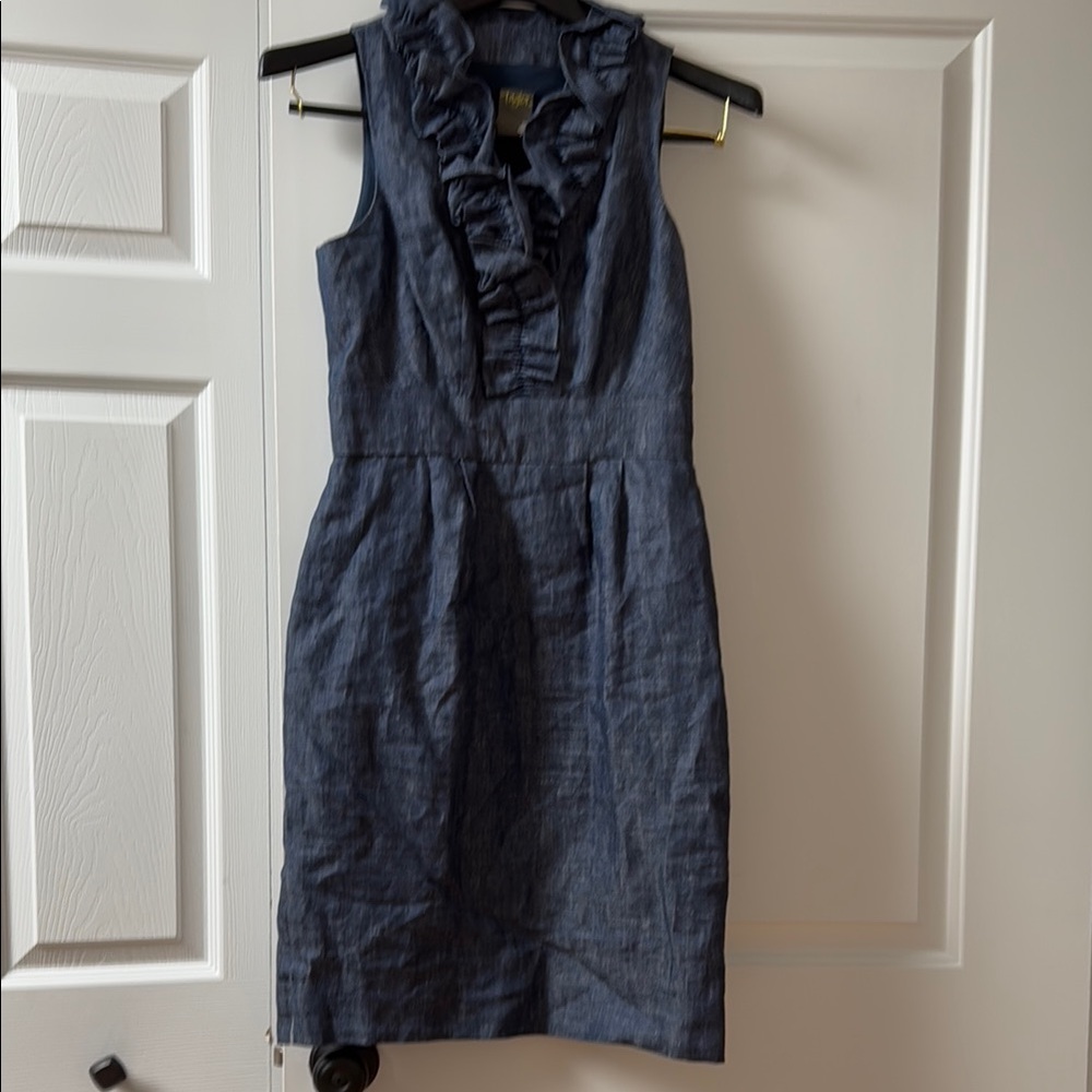 Ruffled Denim Dress